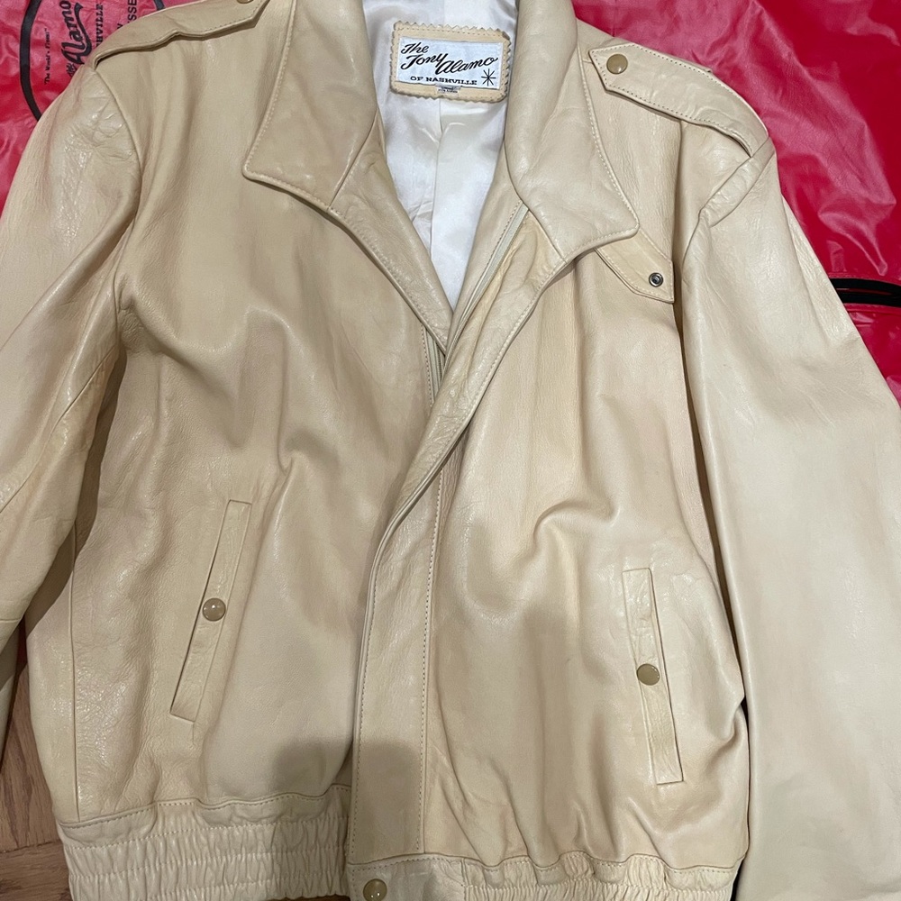 Vintage Tony Alamo Leather Jacket excellent condition still has bag.